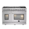 Forno Massimo 48-Inch Freestanding Dual Fuel Range in Stainless Steel (FFSGS6125-48)