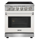 Kostch 30-Inch Glass Top Electric Range with 5 Burners & 4.55 Cu. Ft. Convection Oven in White (KOS-30RE06H-W)