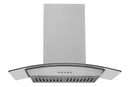 Hauslane Wall Mount Range Hood with Tempered Glass in Stainless Steel (WM-630SS)