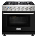 Kostch 36-Inch Propane Gas Range with 6 Burners & 6.0 Cu. Ft. Convection Oven in Black (KOS-36RG03MLP-B)