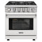 Kostch 30-Inch Gas Range with 5 Burners & 4.55 Cu. Ft. Convection Oven in White (KOS-30RG03M-W)