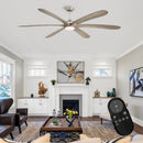 Parrot Uncle 72-Inch Jaydn Farmhouse DC Motor Downrod Mount Reversible Ceiling Fan with Lighting and Remote Control