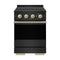 ZLINE Autograph Edition 24-Inch 3.2 Cu. Ft. Marino Induction Range 3 Element Cooktop and Electric Oven in Black Stainless and Champagne (MINRBZ-24-CB)