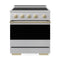 ZLINE Autograph Edition 30-Inch 4.2 Cu. Ft. Marino Induction Range 4 Element Cooktop and Convection Oven in Stainless with Champagne (MINRZ-30-CB)