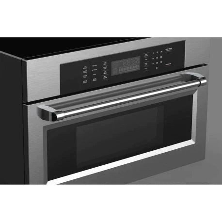 Kucht 5-Piece Appliance Package - 48-Inch Dual Fuel Range in Propane Gas with Refrigerator, Under Cabinet Hood, Dishwasher, & Microwave Oven in Stainless Steel (APK5-KDF482/LP-S-20A-MWO)