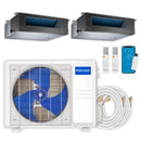 MRCOOL Olympus 4th Gen Mini Split - 2-Zone 27,000 BTU  Air Conditioner and Heat Pump Condenser with  12K + 12K Ceiling Concealed Ducted Air Handlers