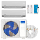 MRCOOL Olympus 4th Gen Mini Split - 2-Zone 27,000 BTU  Air Conditioner and Heat Pump Condenser with  9K + 9K Wall Mount Air Handlers