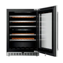 Kucht 24-Inch Freestanding Dual Zone 52-Wine Bottles Wine Cooler in Stainless Steel (D24US)
