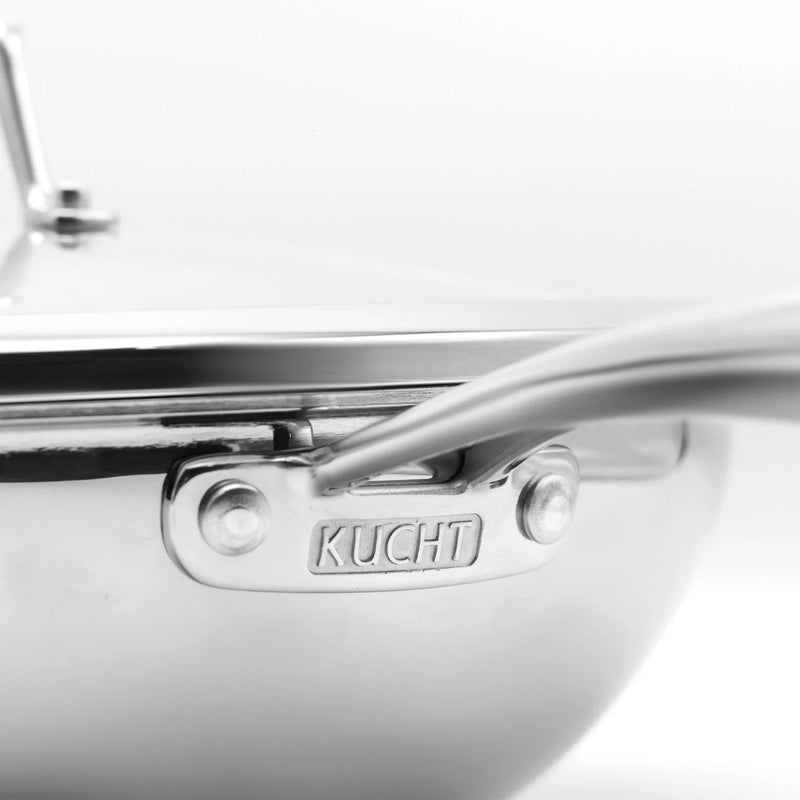 Kucht Professional Stainless Steel 3-Ply Wok with Lid (KW309)