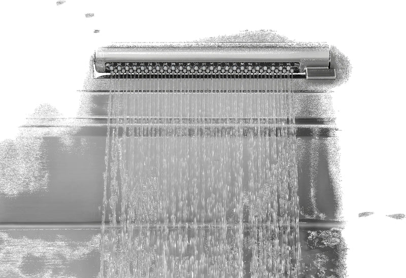 Forno Acqua 33-Inch Drop-In/Undermount 3 Level Workstation Sink with Faucet, Waterfall & Glass Rinser (E-ZP30)