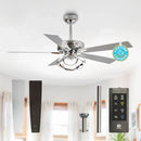 Parrot Uncle 52-Inch Zelda Modern DC Motor Downrod Mount Reversible Ceiling Fan with Lighting and Remote Control (F6367110V)