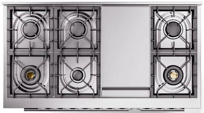 ILVE 48-Inch Professional Plus II Freestanding Dual Fuel Range with 8 Sealed Burner in Matte Graphite (UP48FWMPMG)