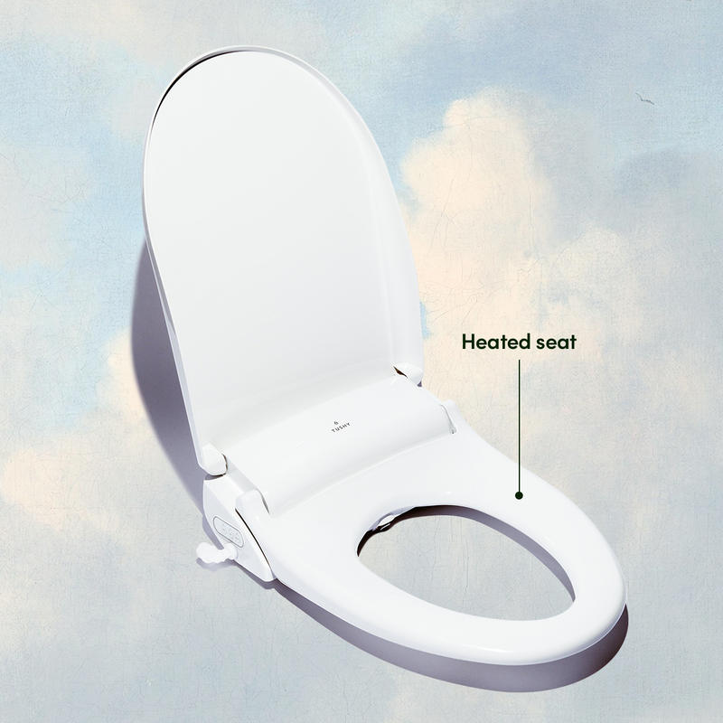 TUSHY Ace Electric Bidet and Heated Seat, Self Cleaning Nozzle Air Drier & Remote Control