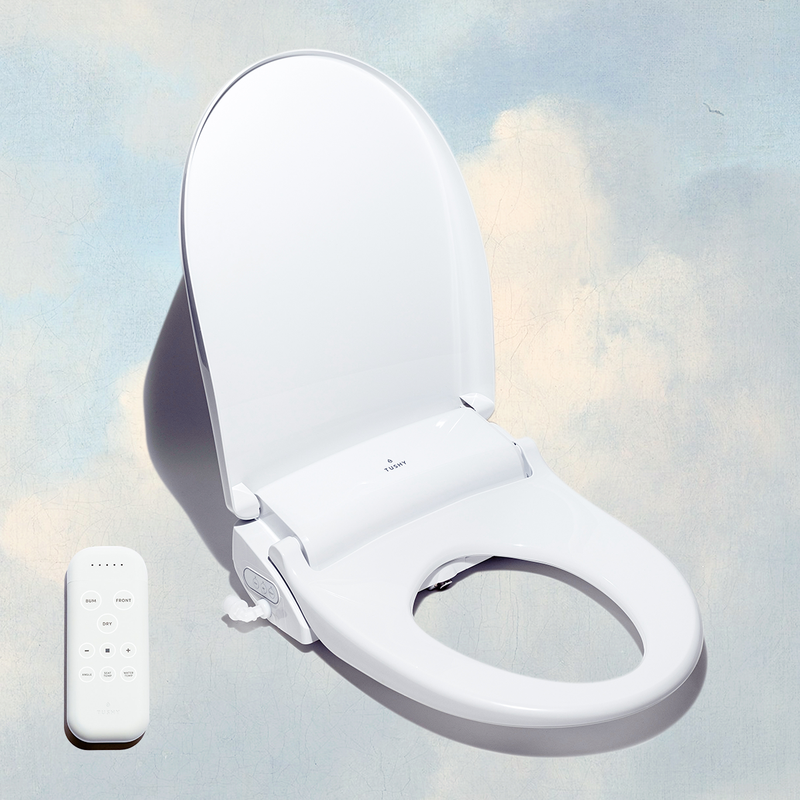 TUSHY Ace Electric Bidet and Heated Seat, Self Cleaning Nozzle Air Drier & Remote Control