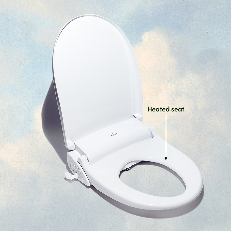TUSHY Ace Electric Bidet and Heated Seat, Self Cleaning Nozzle Air Drier & Remote Control