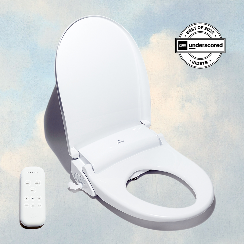 TUSHY Ace Electric Bidet and Heated Seat, Self Cleaning Nozzle Air Drier & Remote Control