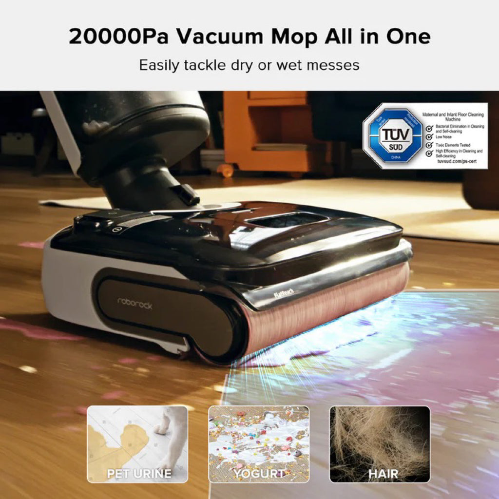 Roborock F25 LT wet and dry vacuum mop, black and gray robot unit