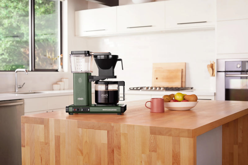 Moccamaster KBGV Select Glass Carafe 10-Cup Coffee Maker in Juniper with Volume Selector Switch, Automatic Drip-Stop, & Auto-off 100 minutes, 40 Ounce, 1.25L (53923)