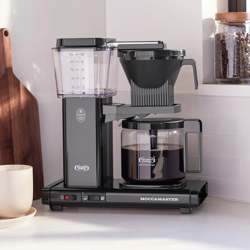 Moccamaster KBGV Select Glass Carafe 10-Cup Coffee Maker in Black with Automatic Drip-Stop, 40 Ounce, 1.25L (53937)
