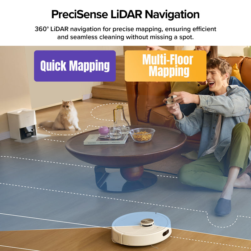 Roborock Q7 M5+ Robot Vacuum and Mop with Auto- Empty Dock, 10000 Pa Suction Power (Upgraded from Q7 Max+)