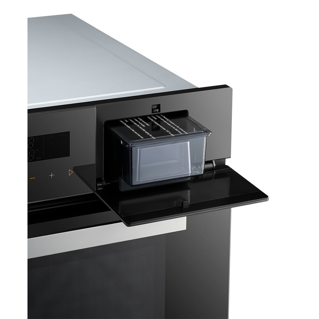 Fotile 24-Inch Built-In Steam Single Electric Wall Oven with Air Fry Convection, Self, Steam Cleaning in Moonshadow Grey (HZK-TS1-Y)