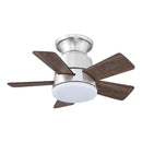 Parrot Uncle 24-Inch Farmhouse Flush Mount Reversible Iron Ceiling Fan with Lighting and Remote Control