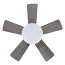 Parrot Uncle 24-Inch Farmhouse Flush Mount Reversible Iron Ceiling Fan with Lighting and Remote Control