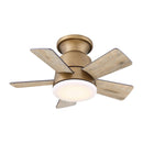 Parrot Uncle 24-Inch Farmhouse Flush Mount Reversible Iron Ceiling Fan with Lighting and Remote Control