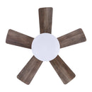 Parrot Uncle 24-Inch Farmhouse Flush Mount Reversible Iron Ceiling Fan with Lighting and Remote Control