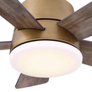 Parrot Uncle 24-Inch Farmhouse Flush Mount Reversible Iron Ceiling Fan with Lighting and Remote Control