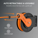 Giraffe Tools 3/8-Inch, 25 Ft. - 50 Ft. Retractable Air Hose Reel with Alloy Steel Reel