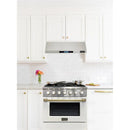 Kucht Signature 30-Inch Propane Gas Range with Convection Oven in White with White Knobs & Gold H&le (KNG301/LP-W-GOLD)
