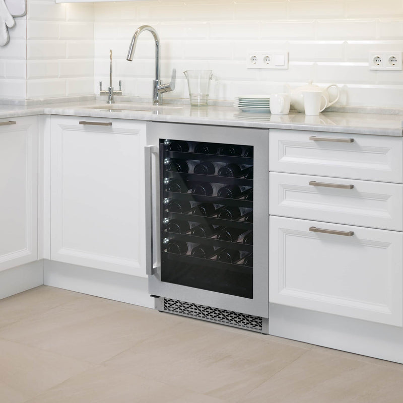 Cosmo 4-Piece Appliance Package - 36-Inch Dual Fuel Range, Wine Cooler, Dishwasher and Refrigerator with Water Dispenser in Stainless Steel (COS-4PKG-641)