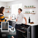 Cosmo 4-Piece Appliance Package - 48-Inch Gas Range, Dishwasher, Refrigerator and Wine Cooler in Stainless Steel (COS-4PKG-121)