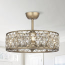 Parrot Uncle 25-Inch Modern Downrod Mount Crystal Fandelier with Lighting and Remote Control (A017204CA110V)