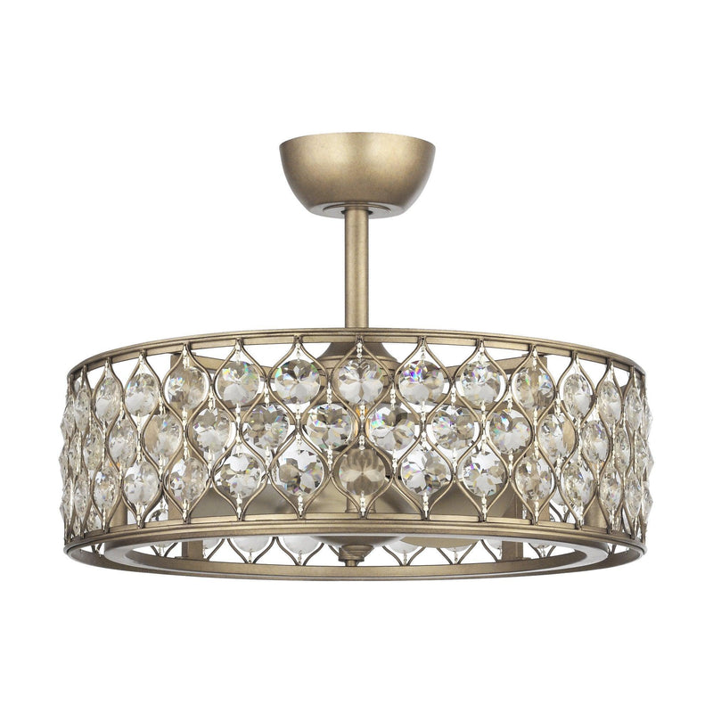 Parrot Uncle 25-Inch Modern Downrod Mount Crystal Fandelier with Lighting and Remote Control (A017204CA110V)