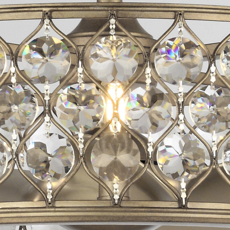 Parrot Uncle 25-Inch Modern Downrod Mount Crystal Fandelier with Lighting and Remote Control (A017204CA110V)