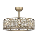 Parrot Uncle 25-Inch Modern Downrod Mount Crystal Fandelier with Lighting and Remote Control (A017204CA110V)