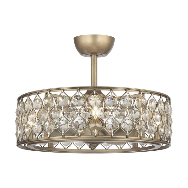 Parrot Uncle 25-Inch Modern Downrod Mount Crystal Fandelier with Lighting and Remote Control (A017204CA110V)