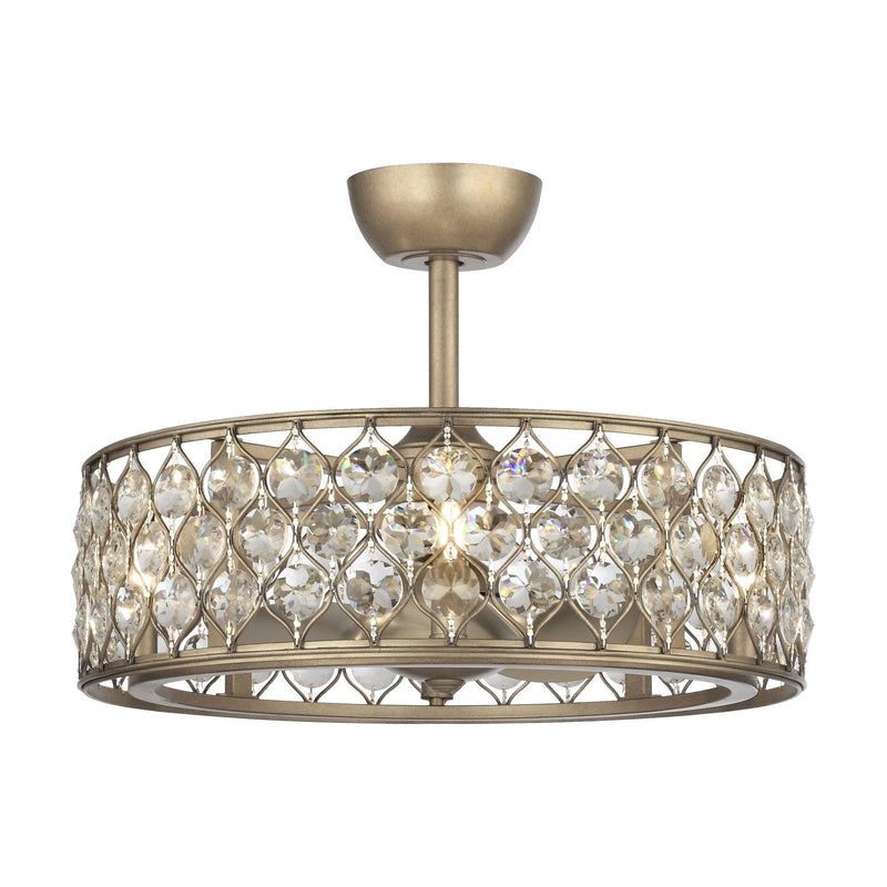 Parrot Uncle 25-Inch Modern Downrod Mount Crystal Fandelier with Lighting and Remote Control (A017204CA110V)