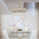 Parrot Uncle 25-Inch Modern Downrod Mount Crystal Fandelier with Lighting and Remote Control (A017204CA110V)