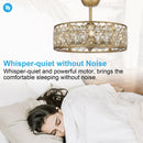 Parrot Uncle 25-Inch Modern Downrod Mount Crystal Fandelier with Lighting and Remote Control (A017204CA110V)