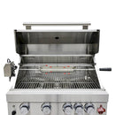 Forno Bulnes Outdoor Kitchen 30-Inch BBQ 60,000 BTU, with Sear, Rotisserie Infrared Burners, 1.8 Cu.Ft. Beverage Center, & Black Countertops (FODKT2506BLK)