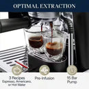 De'Longhi La Specialista Arte 19 Bar Pump Espresso Machine in Silver and Black (EC9155MB)