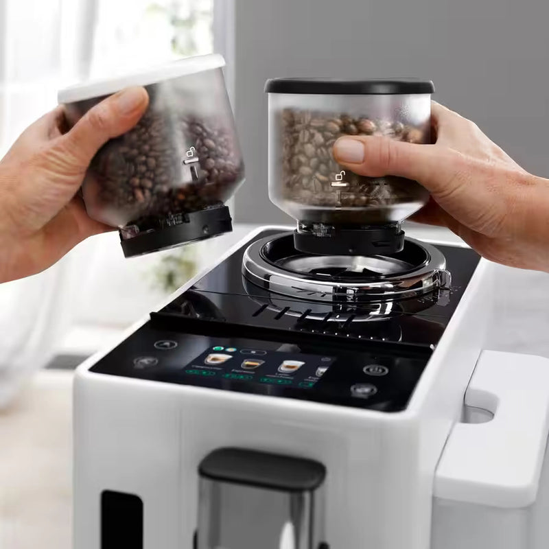 De'Longhi Rivelia Fully Automatic Espresso Machine in White (EXAM44055W)