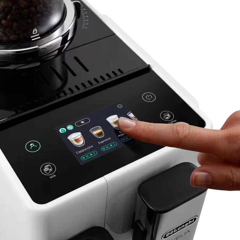 De'Longhi Rivelia Fully Automatic Espresso Machine in White (EXAM44055W)