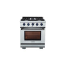 Vezeni 30-Inch Randolph Gas Range in Stainless Steel with Blue Accents (VRN3005-BL)