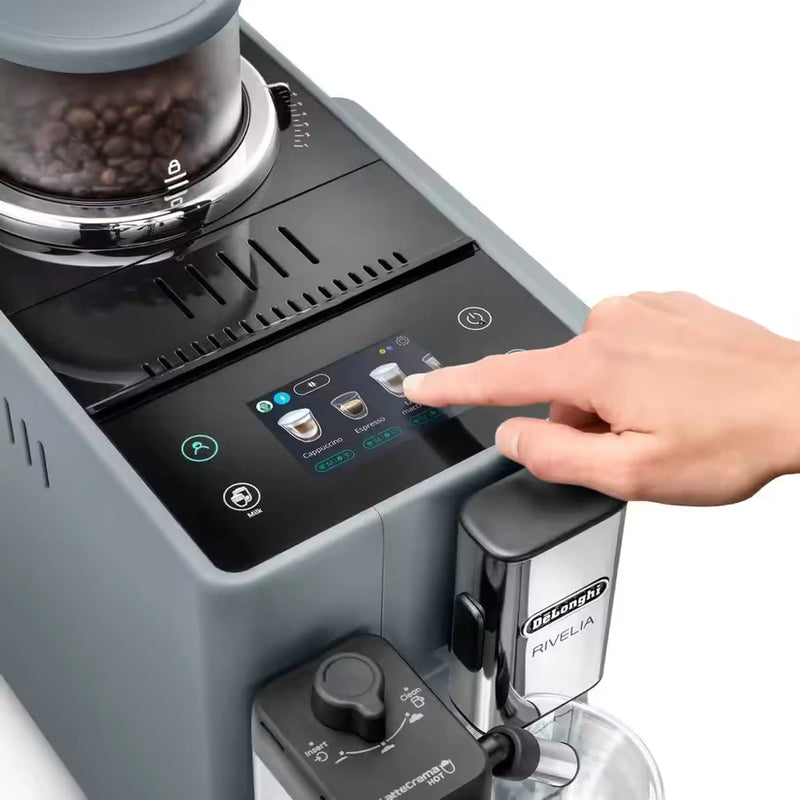 DeLonghi Rivelia Fully Automatic Espresso Machine in Pebble Gray (EXAM44055G)