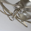 Parrot Uncle 27-Inch Bucholz Industrial DC Motor Brushed Nickel Downrod Mount Reversible Ceiling Fan with Lighting and Remote Control (F8203A110V)