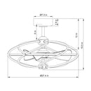 Parrot Uncle 27-Inch Bucholz Industrial DC Motor Brushed Nickel Downrod Mount Reversible Ceiling Fan with Lighting and Remote Control (F8203A110V)